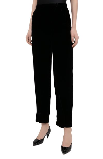 Бархатные брюки GIORGIO ARMANI черного цвета по цене 198500 руб., арт. 0WHPP0F3/T01FD, фото 3 Бархатные брюки GIORGIO ARMANI, арт. 0WHPP0F3/T01FD, фото 3