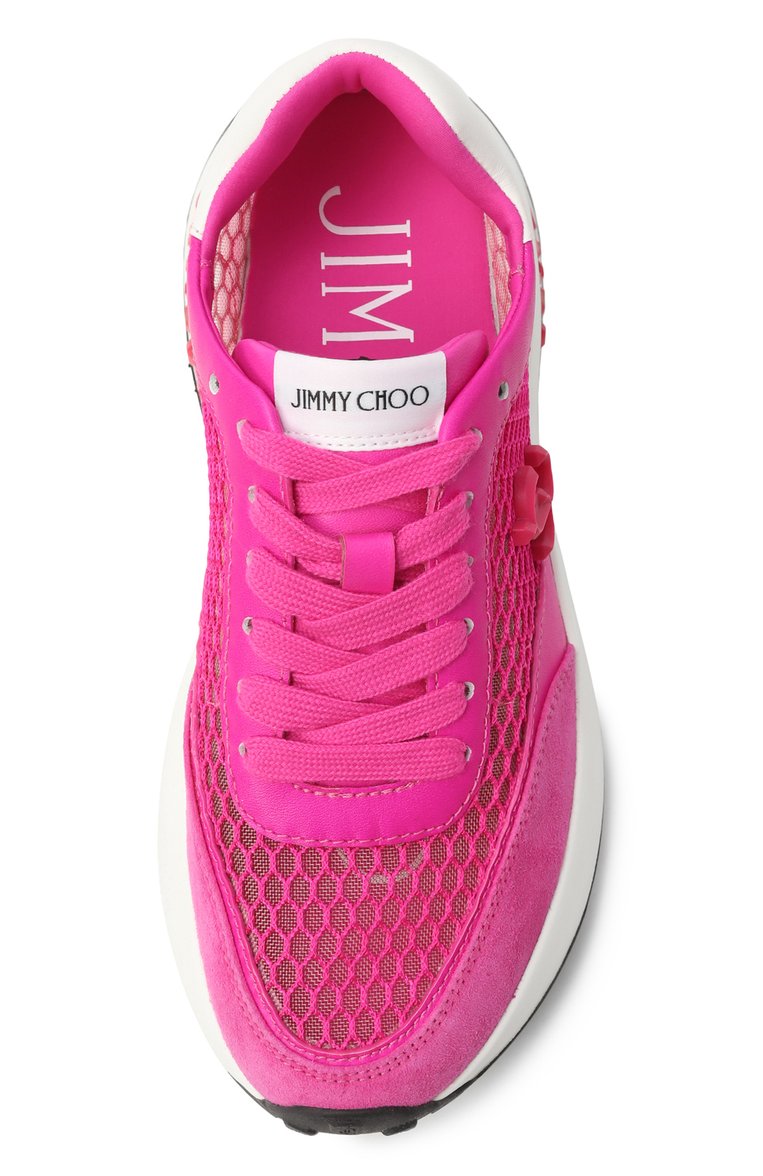 Комбинированные кроссовки memphis lace up JIMMY CHOO, арт. MEMPHIS LACE UP/F/HQP, фото 4