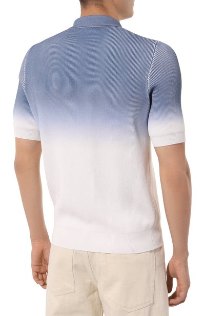 Поло из хлопка и шелка ZILLI голубого цвета по цене 119000 руб., арт. KZP002M0142VSUN00, фото 4 Поло из хлопка и шелка ZILLI, арт. KZP002M0142VSUN00, фото 4