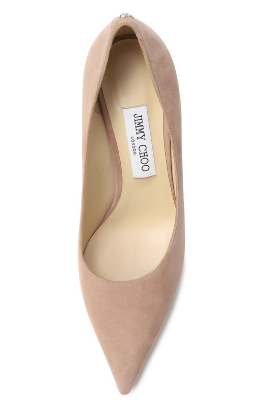 Замшевые туфли Love 85 Jimmy Choo L0VE 85/BWJ Бежевый  L0VE 85/BWJ Фото 6
