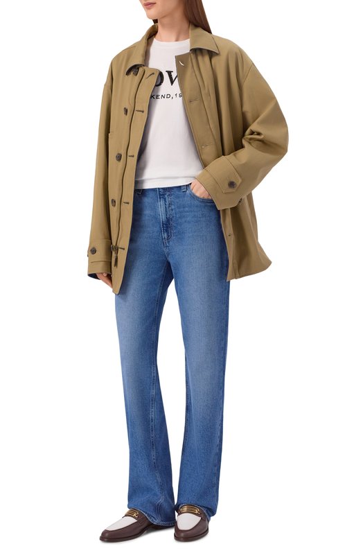 Хлопковая футболка Weekend Max Mara WKDAGILE Белый  WKDAGILE Фото 2