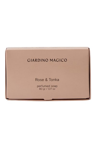 Женского твердое парфюмированное мыло rose &amp; tonka (80g) GIARDINO MAGICO, арт. 4640200323200