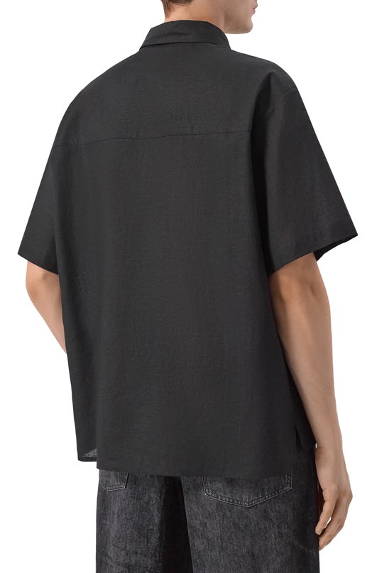 Рубашка изо льна и вискозы HINNOMINATE HMABM01556 Чёрный  HMABM01556 Фото 4