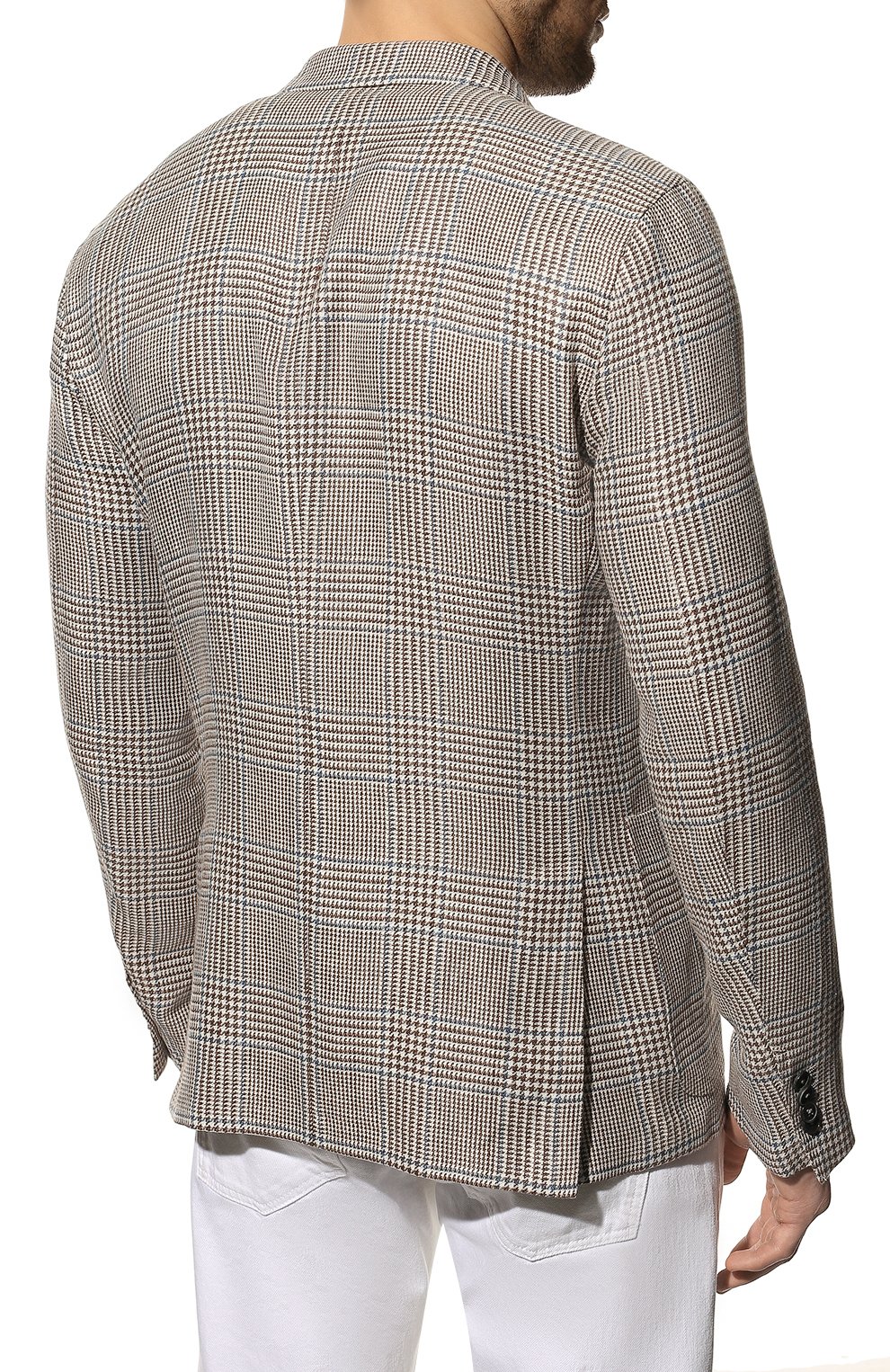 Пиджак изо льна и шерсти ZEGNA бежевого цвета по цене 264500 руб., арт. 349521/1DJSS0, фото 4 Пиджак изо льна и шерсти ZEGNA, арт. 349521/1DJSS0, фото 4