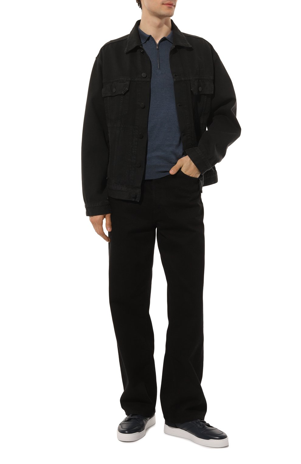 Хлопковое поло FIORONI синего цвета по цене 49700 руб., арт. MK24242C2, фото 2 Хлопковое поло FIORONI, арт. MK24242C2, фото 2