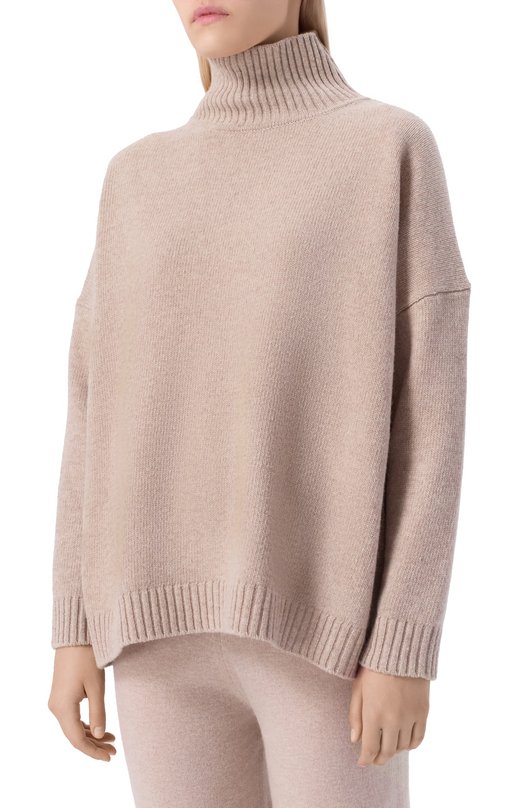 Шерстяной свитер Weekend Max Mara B0RGIA Бежевый  B0RGIA Фото 3