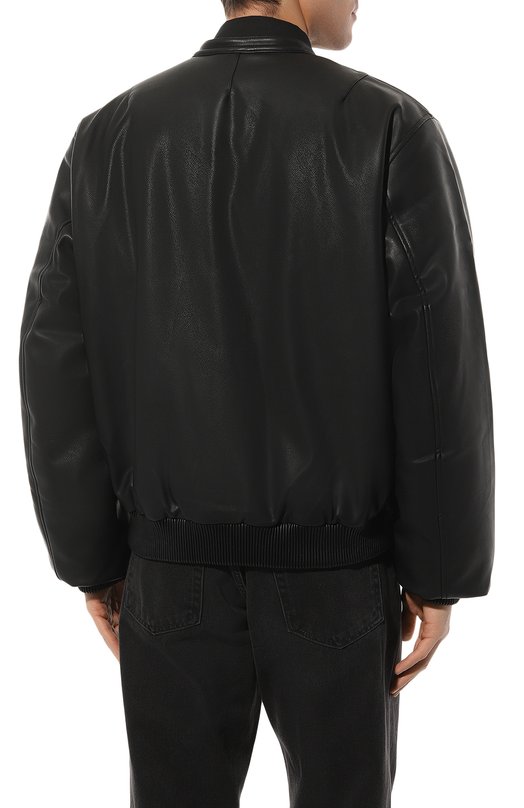 Бомбер из экокожи 3.Paradis Чёрный, фото 4