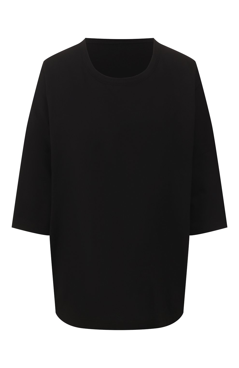 Хлопковая футболка YOHJI YAMAMOTO черного цвета по цене 21950 руб., арт. YS-T02-670, фото 1 Хлопковая футболка YOHJI YAMAMOTO, арт. YS-T02-670, фото 1