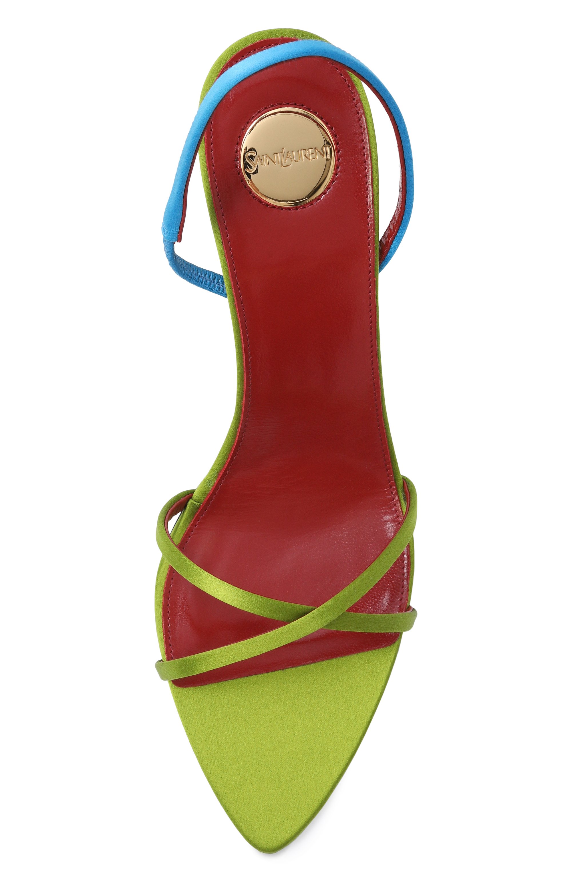 Атласные босоножки justify 90 SAINT LAURENT, арт. 869739/9QNA2, фото 6