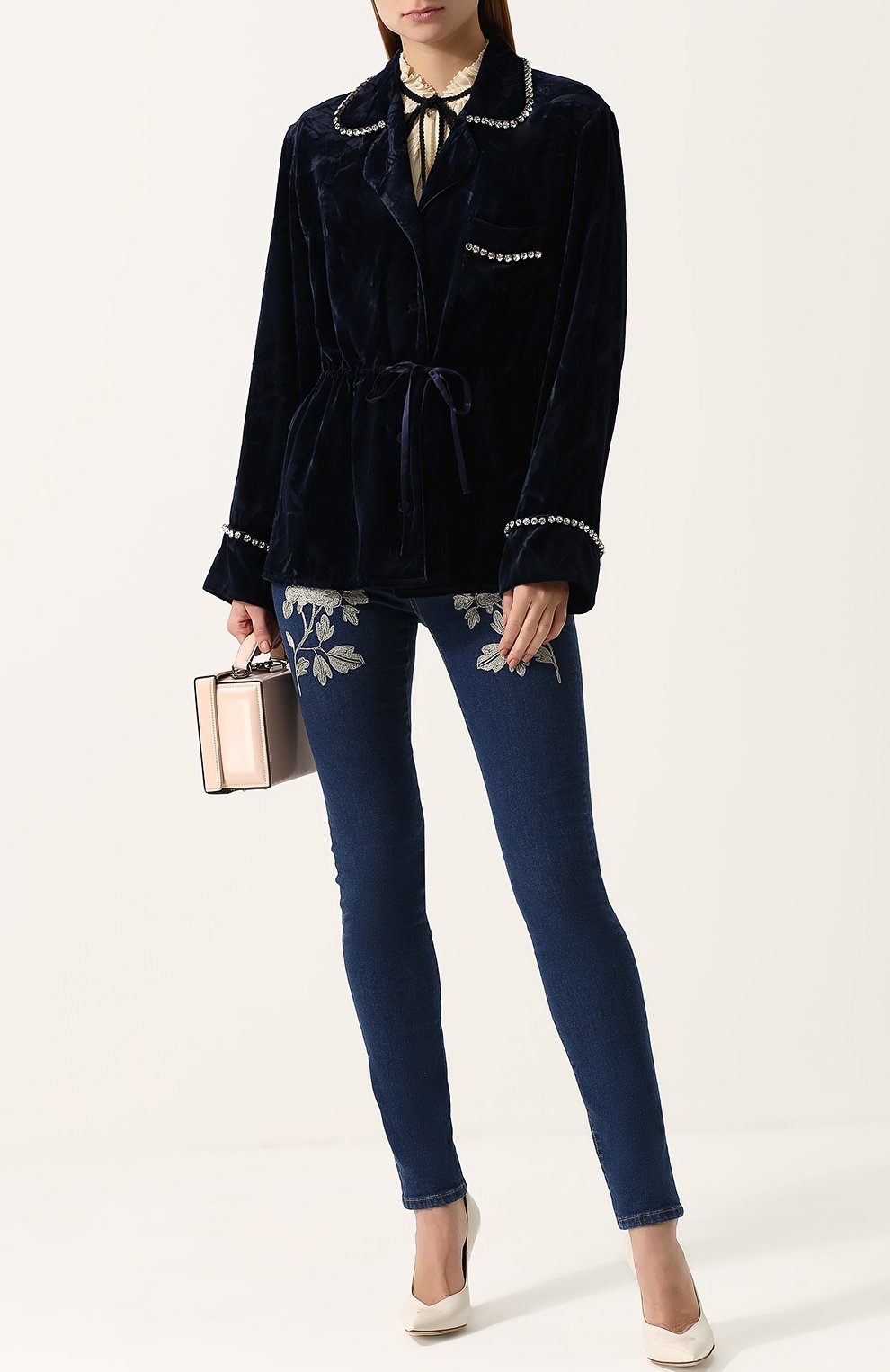 Приталенный бархатный жакет GUCCI, арт. 493595/ZIV02, фото 2