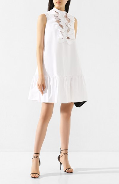 Хлопковое платье ALEXANDER MCQUEEN белого цвета по цене 167000 руб., арт. 609653/QAAAD, фото 2 Хлопковое платье ALEXANDER MCQUEEN, арт. 609653/QAAAD, фото 2