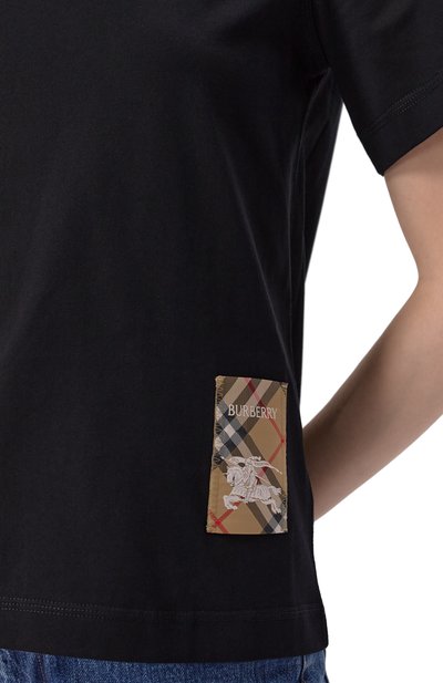 Хлопковая футболка BURBERRY, арт. 8104883, фото 5