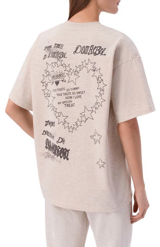 Хлопковая футболка DOMREBEL TREATS/T-SHIRT Серый  TREATS/T-SHIRT Фото 4