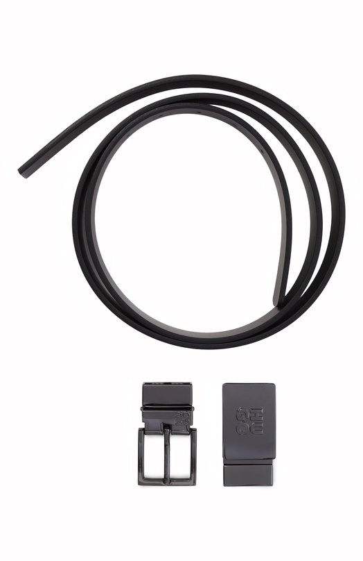 Кожаный ремень HUGO 50558793 Чёрный  50558793 Фото 4