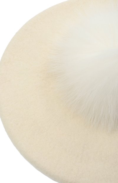 Шерстяной берет CATYA молочного цвета по цене 10850 руб., арт. 529503, фото 3 Шерстяной берет CATYA, арт. 529503, фото 3