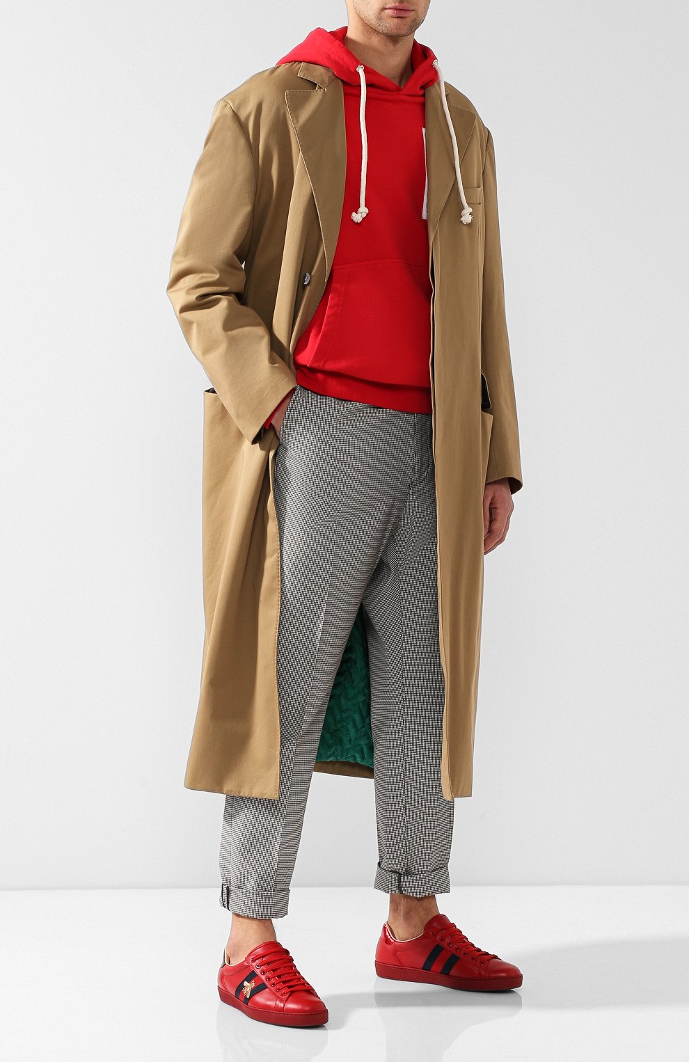 Кожаные кеды ace GUCCI, арт. 429446/A38G0, фото 2