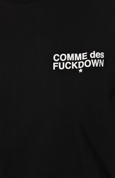 Хлопковая футболка COMME DES FUCKDOWN черного цвета по цене 7685 руб., арт. CFABW01183, фото 5 Хлопковая футболка COMME DES FUCKDOWN, арт. CFABW01183, фото 5