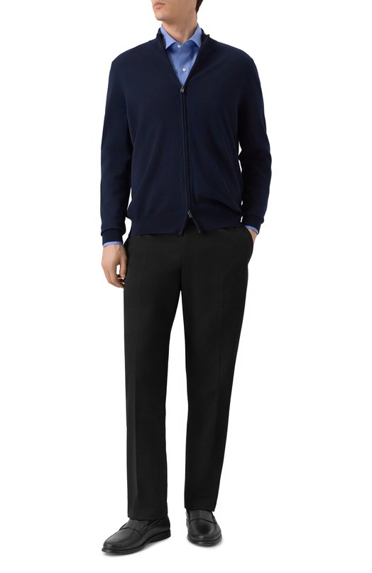 Хлопковая сорочка Finamore 1925 170/2 M/C0239 Синий  170/2 M/C0239 Фото 2