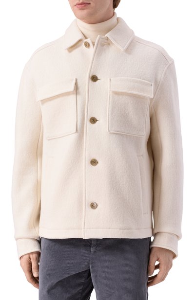 Шерстяная куртка-рубашка BOGNER кремового цвета по цене 72300 руб., арт. 38829843, фото 3 Шерстяная куртка-рубашка BOGNER, арт. 38829843, фото 3