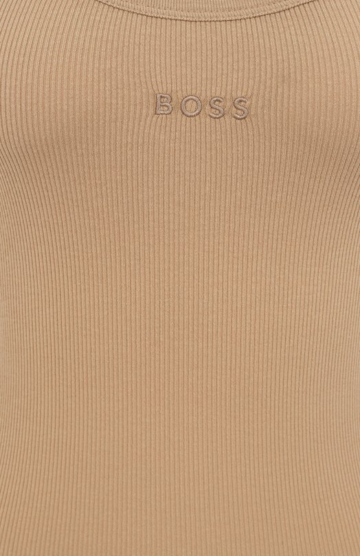 Хлопковая майка BOSS Orange 50504245 Бежевый  50504245 Фото 6