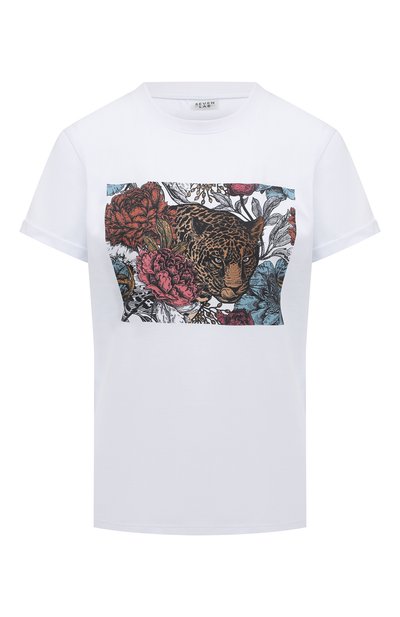 Женская хлопковая футболка SEVEN LAB, арт. T leo color white