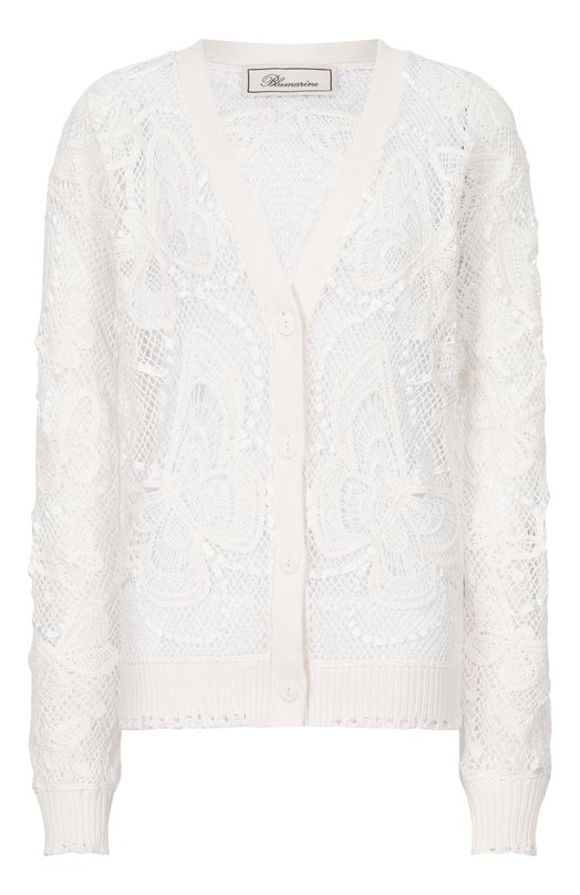 Хлопковый кардиган Blumarine 4M207A/F18754 Белый 4M207A/F18754