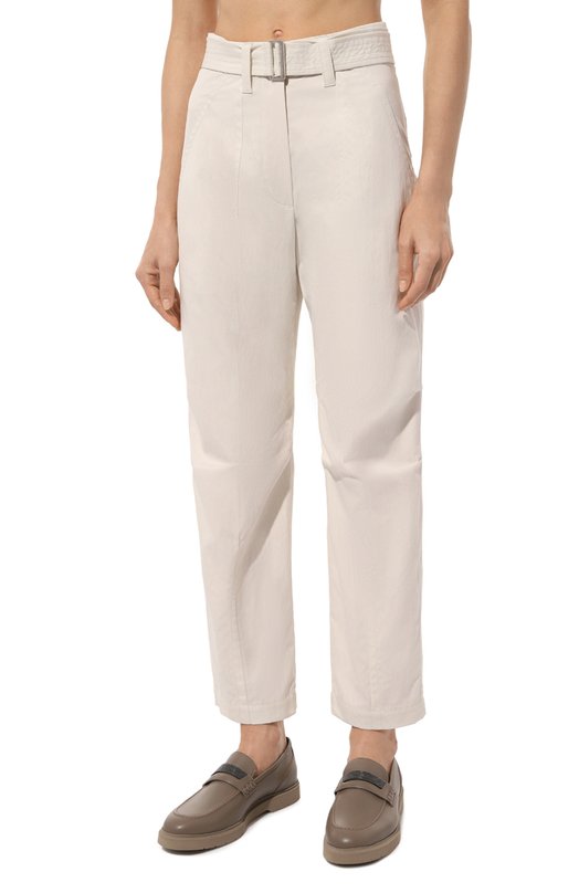 Хлопковые брюки Brunello Cucinelli ML180B1346 Бежевый  ML180B1346 Фото 3