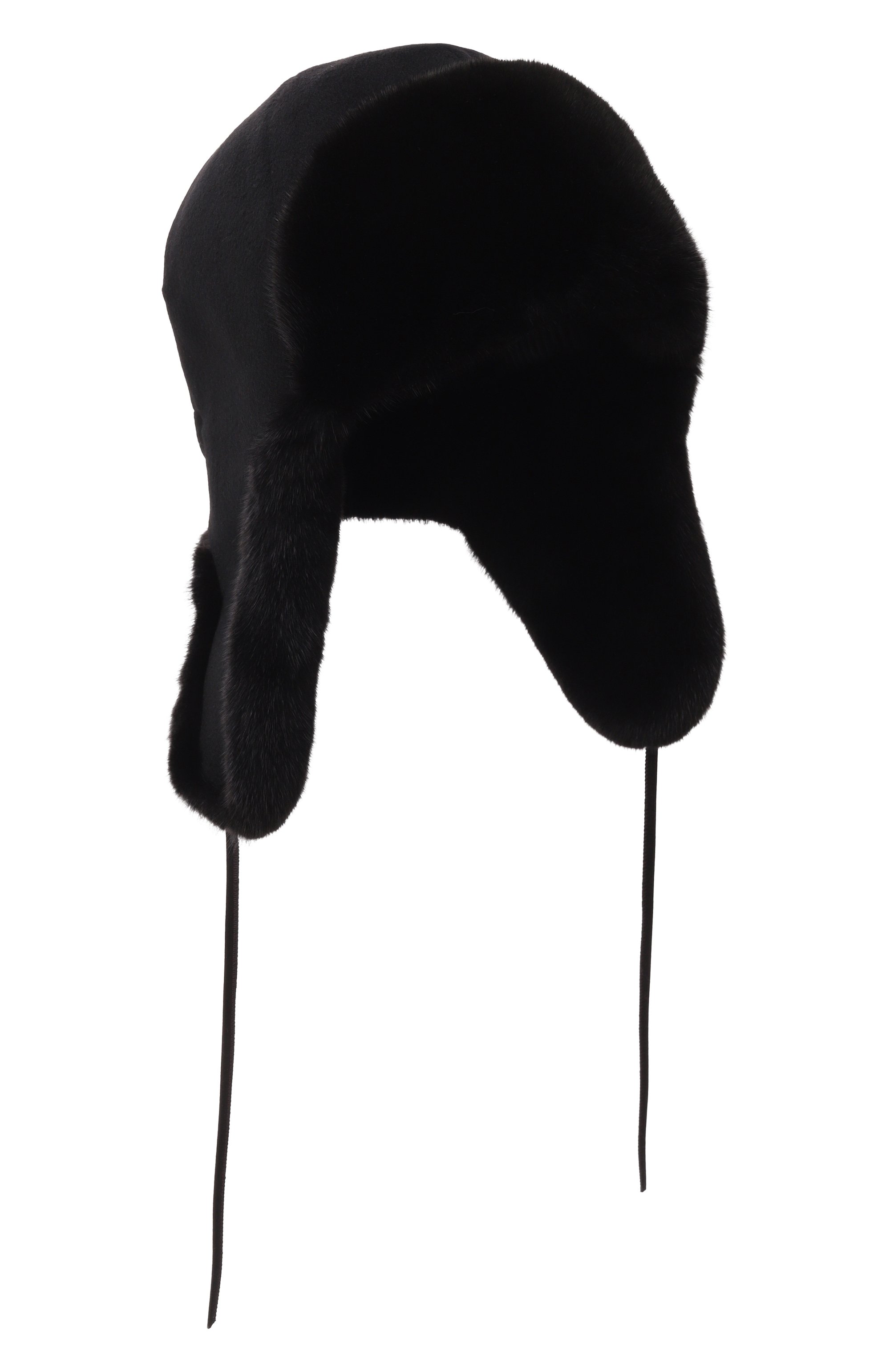 Кашемировая шапка-ушанка бруклин с мехом норки FURLAND черного цвета по цене 90200 руб., арт. 0130910010075600044, фото 1 Кашемировая шапка-ушанка бруклин с мехом норки FURLAND, арт. 0130910010075600044, фото 1