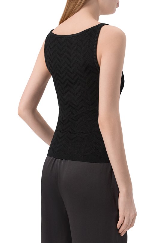Топ из хлопка и вискозы Missoni DC26SK00/BK01H2 Чёрный  DC26SK00/BK01H2 Фото 4