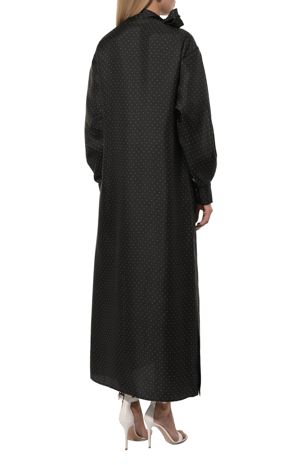 Шелковое платье GOOROO черного цвета по цене 69710 руб., арт. D036-2000-9914-SS24, фото 4 Шелковое платье GOOROO, арт. D036-2000-9914-SS24, фото 4