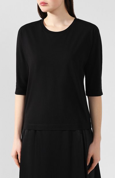 Хлопковая футболка DRIES VAN NOTEN черного цвета по цене 10800 руб., арт. 192-11181-8611, фото 3 Хлопковая футболка DRIES VAN NOTEN, арт. 192-11181-8611, фото 3