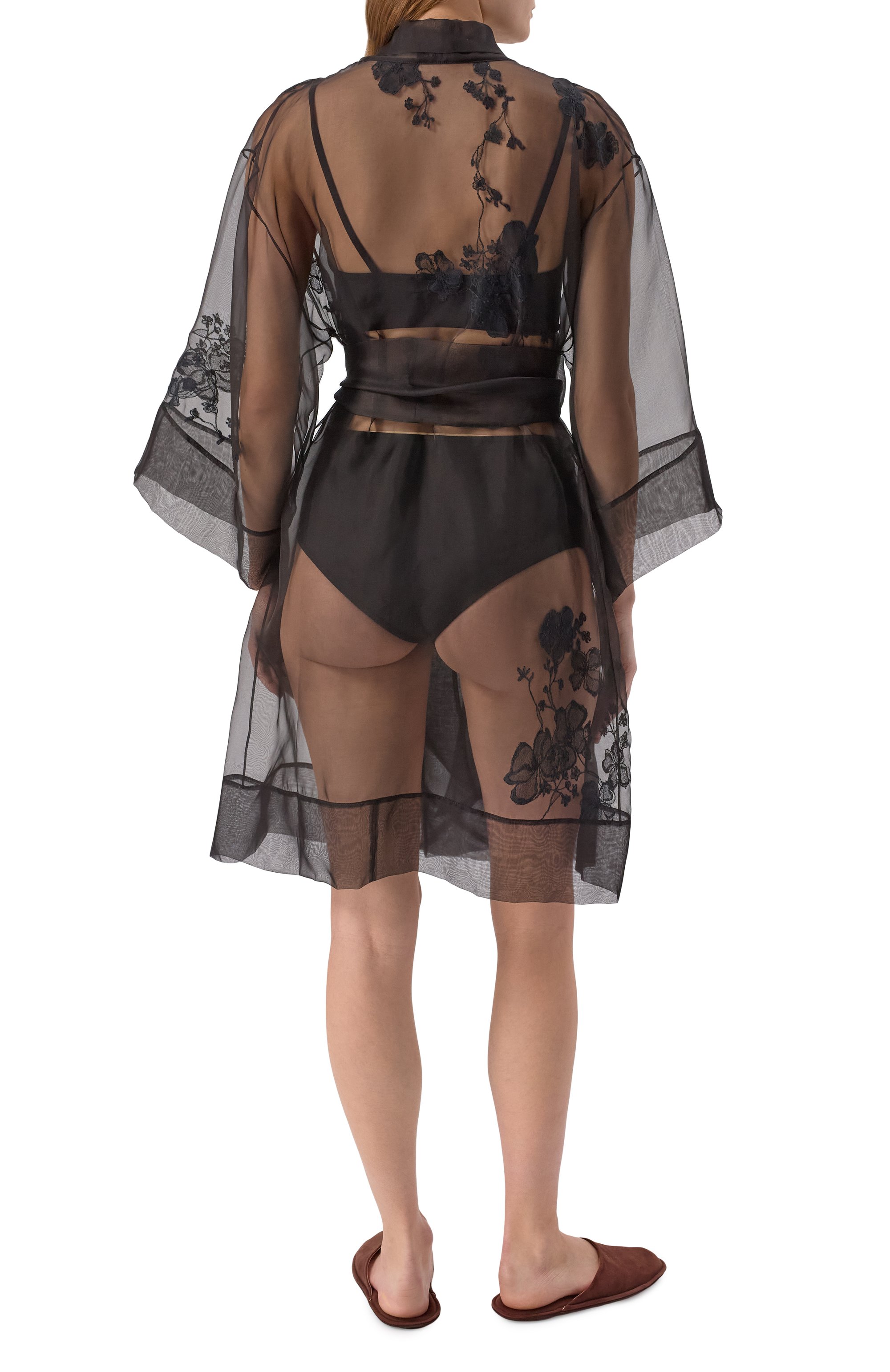 Шелковый халат CARINE GILSON, арт. SA0969SO, фото 4