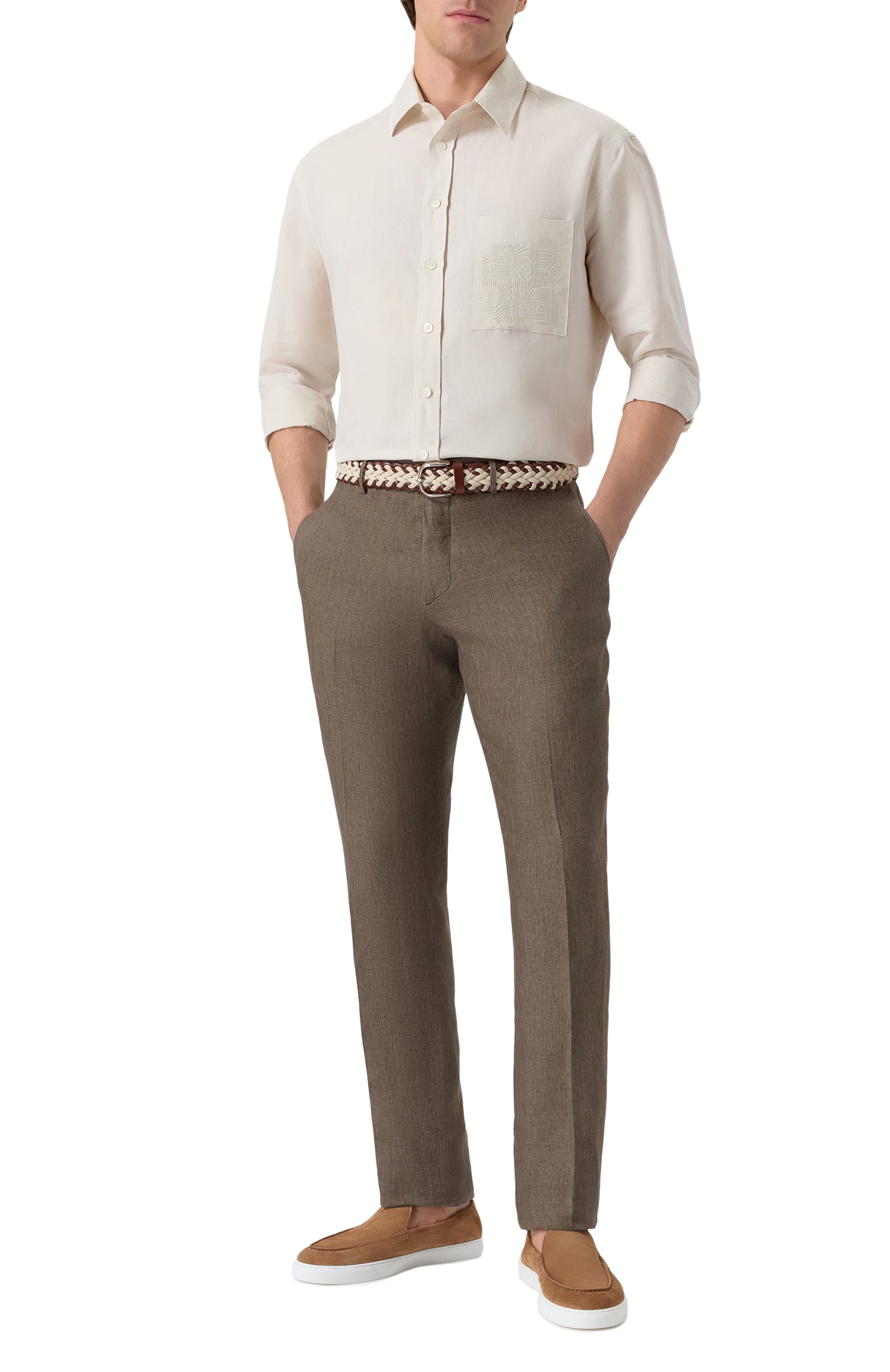 Рубашка изо льна и хлопка CANALI, арт. CSL204R/GL03647, фото 2