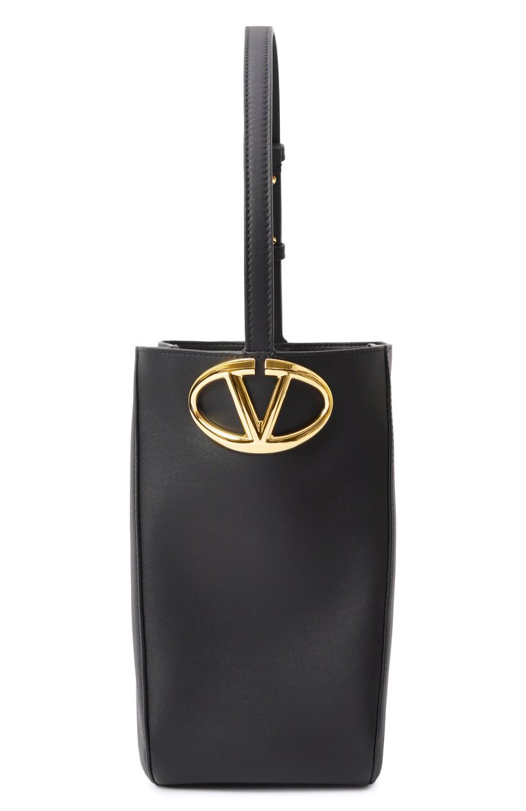 Женская сумка vlogo side VALENTINO черного цвета, арт. 5W0B0Q78/PWL | Фото 4 (Материал: Натуральная кожа; Размер: medium; Ремень/цепочка: На ремешке)