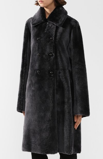 Двубортное меховое пальто EMPORIO ARMANI, арт. 1NL30P/12P30, фото 3