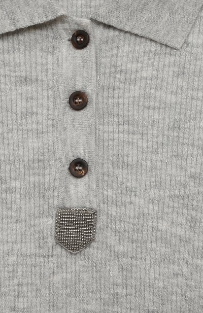 Поло из кашемира и вискозы BRUNELLO CUCINELLI, арт. B9AM81805C, фото 3