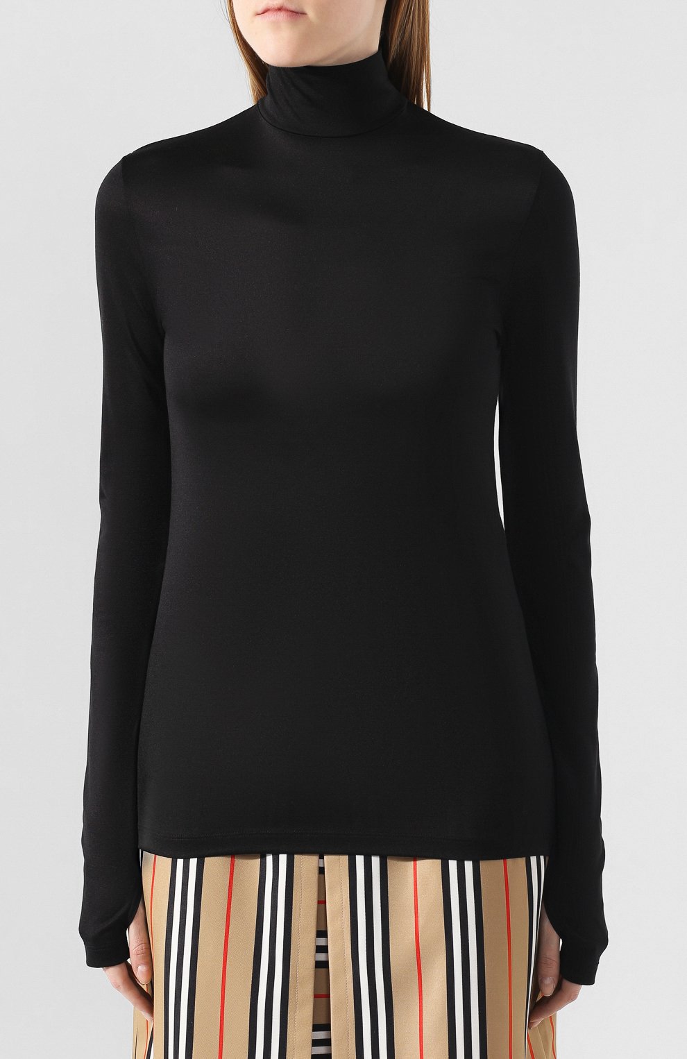Шелковая водолазка BURBERRY, арт. 8018957, фото 3