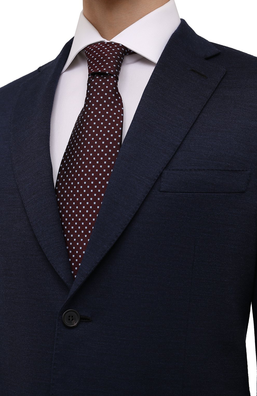 Шелковый галстук ZEGNA бордового цвета по цене 19950 руб., арт. Z3D03T/1XW, фото 2 Шелковый галстук ZEGNA, арт. Z3D03T/1XW, фото 2