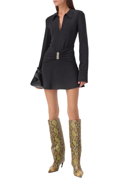 Кожаные сапоги lea 65 THE ATTICO хаки цвета по цене 144500 руб., арт. 251WSH00879/LBT003PR, фото 3 Кожаные сапоги lea 65 THE ATTICO, арт. 251WSH00879/LBT003PR, фото 3