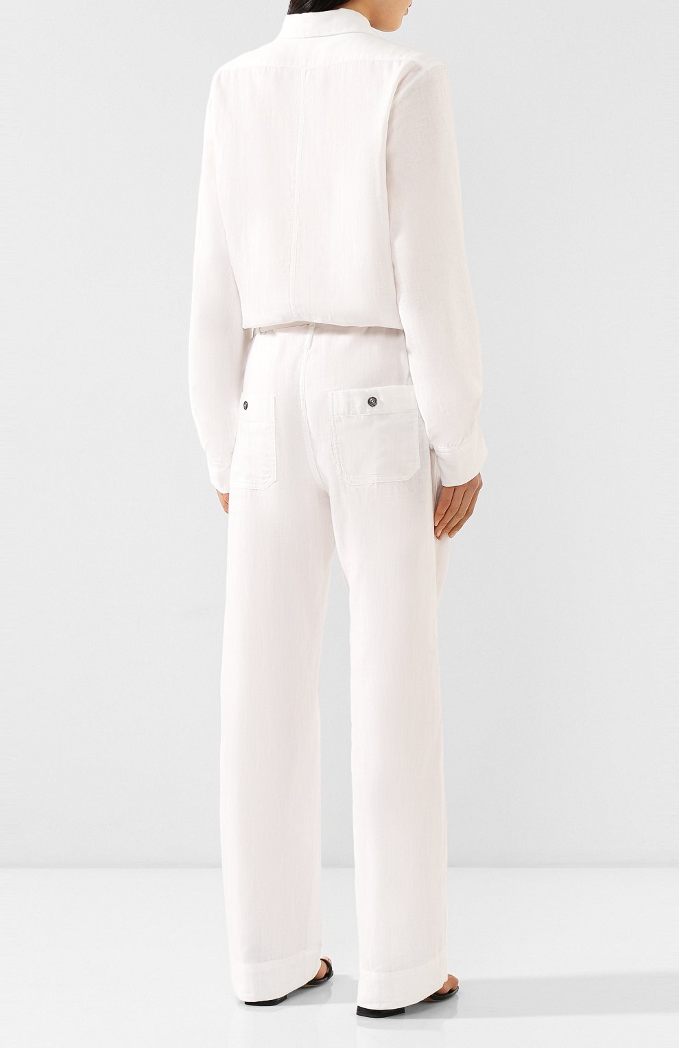 Хлопковый комбинезон ANN DEMEULEMEESTER белого цвета по цене 123000 руб., арт. 2001-1422-P-112-002, фото 4 Хлопковый комбинезон ANN DEMEULEMEESTER, арт. 2001-1422-P-112-002, фото 4