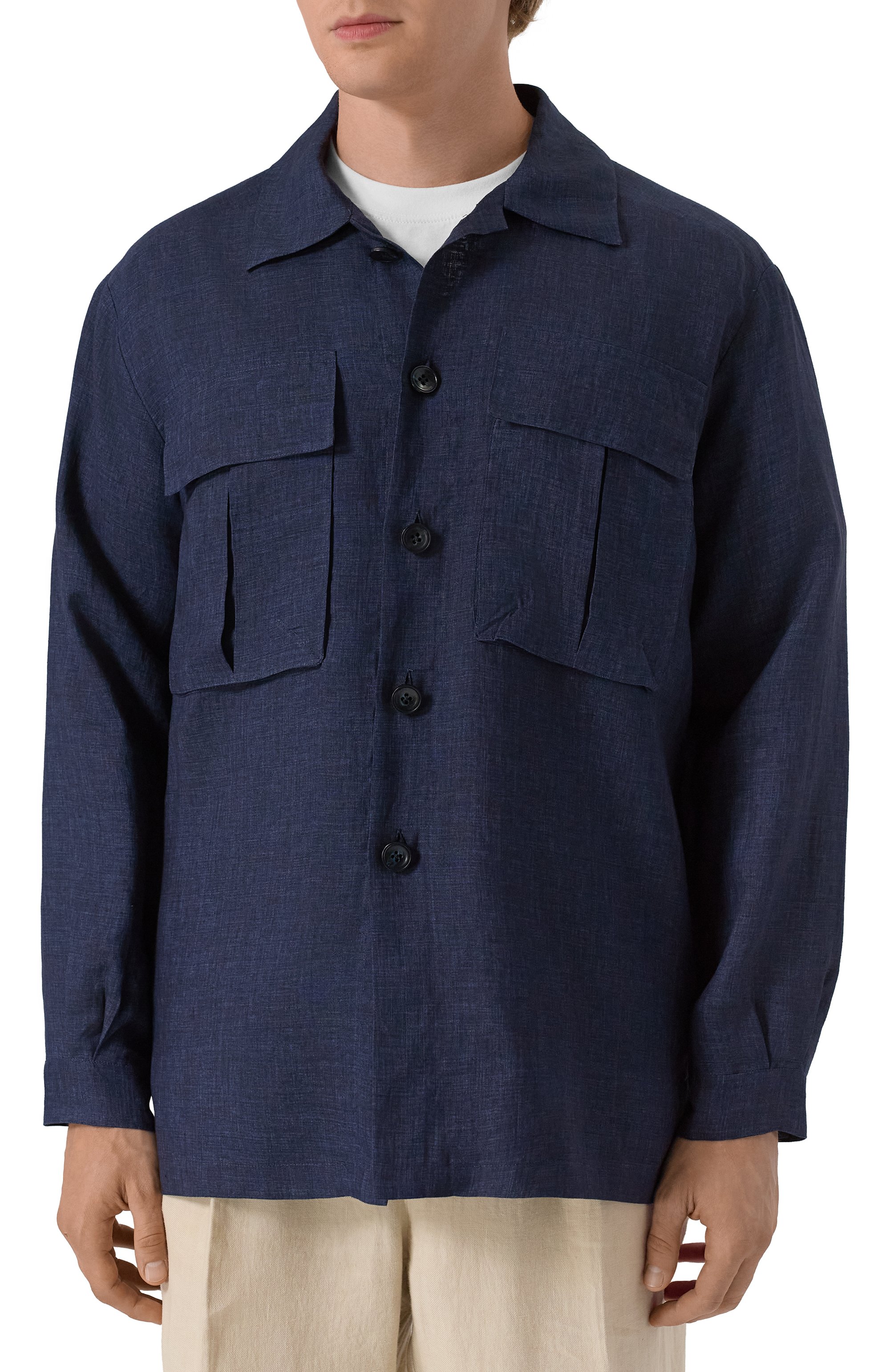 Льняная рубашка KITON, арт. UMC013H0921113, фото 3