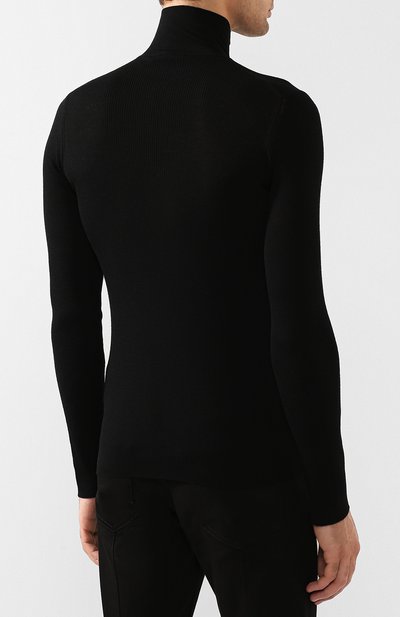 Шерстяной джемпер с воротником-стойкой на молнии PRADA, арт. UMR397-SEI-F0002, фото 4