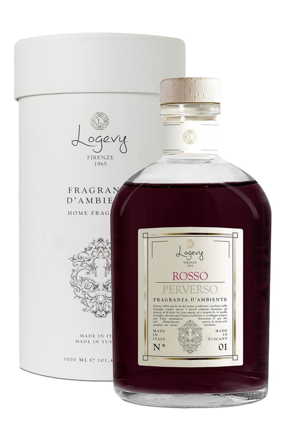 Диффузор rosso perverso / "красное перверсо" (ваза 3000ml + рефил 6x500ml) LOGEVY FIRENZE 1965, арт. 8050519370004, фото 2