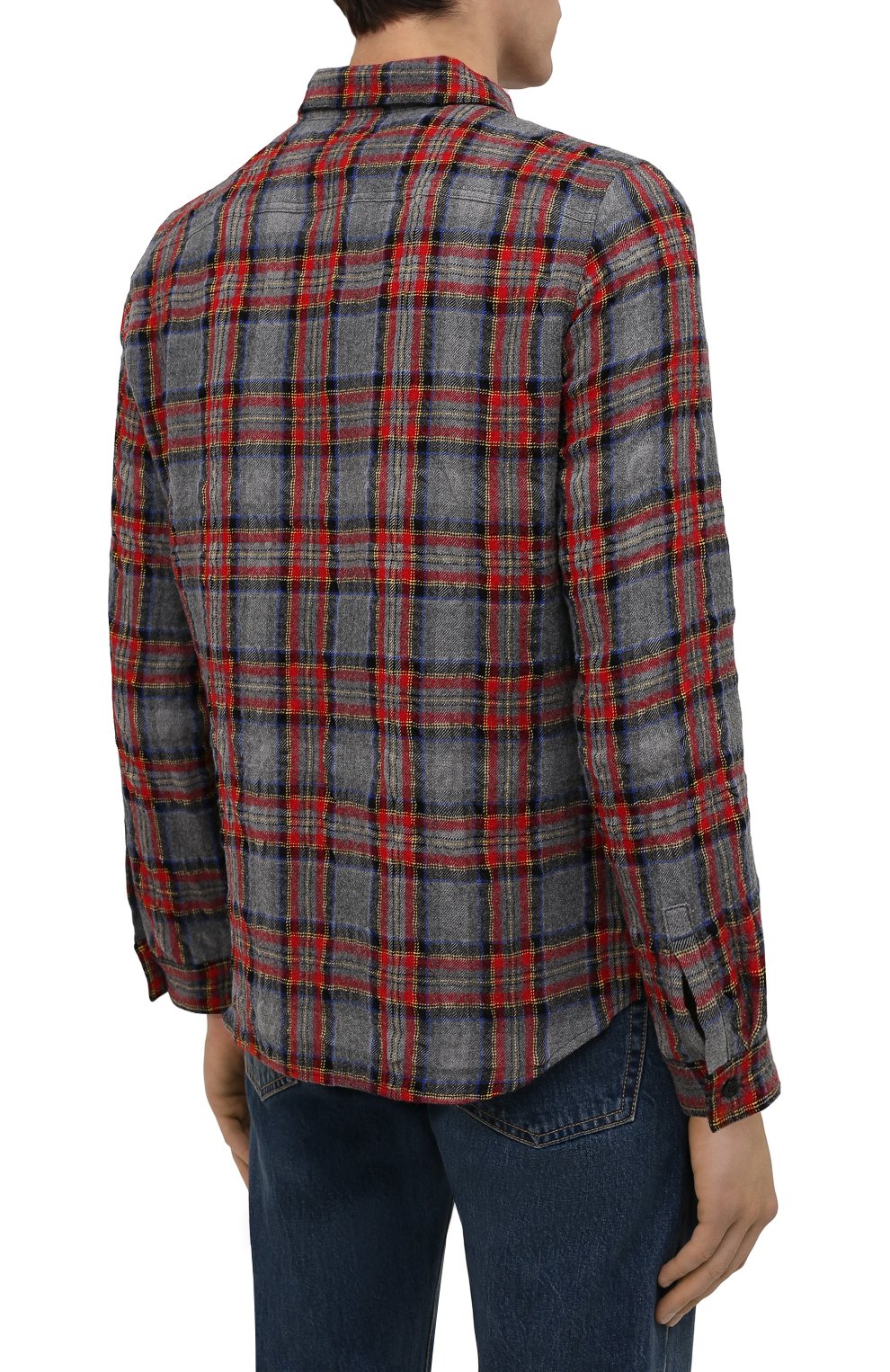 Рубашка из шерсти и хлопка SAINT LAURENT, арт. 660456/Y22HA, фото 4