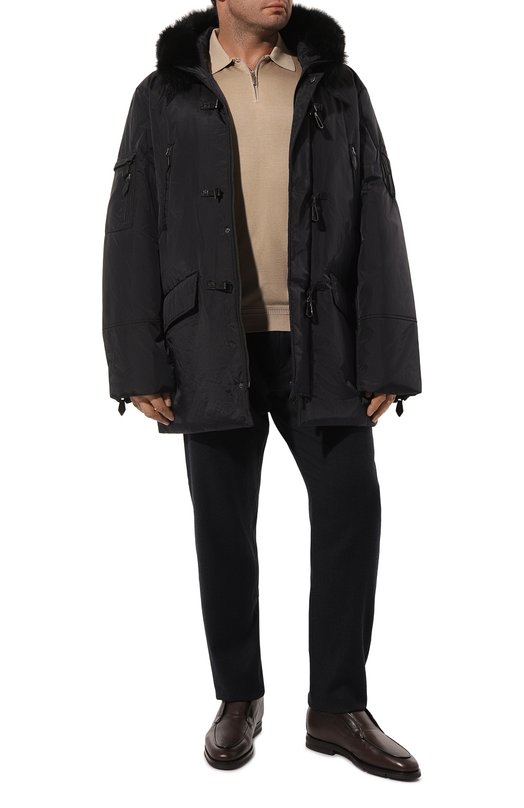 Парка с отделкой из лисицы Patrick Hellmann Синий, фото 2