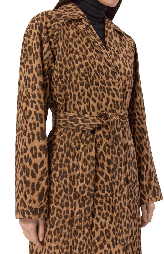 Хлопковое пальто Zadig and Voltaire WWC001714 Леопардовый  WWC001714 Фото 5