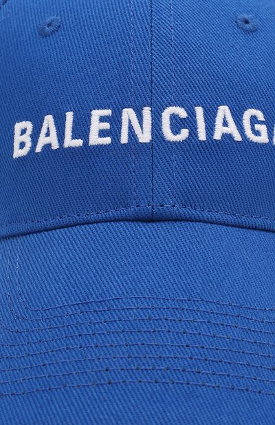 Хлопковая бейсболка BALENCIAGA синего цвета по цене 27700 руб., арт. 590758/310B2, фото 3 Хлопковая бейсболка BALENCIAGA, арт. 590758/310B2, фото 3