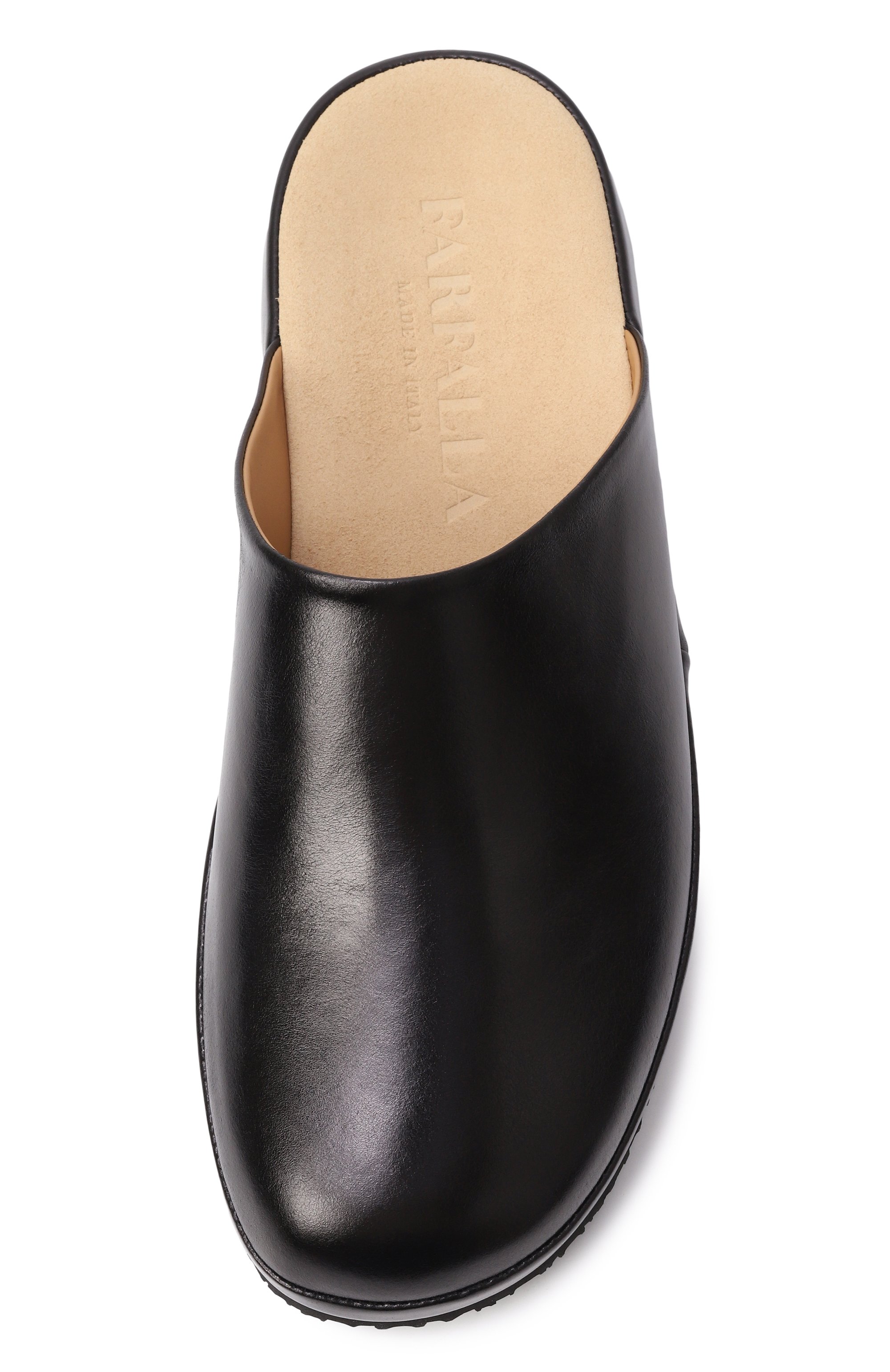 Кожаные домашние туфли FARFALLA черного цвета по цене 43050 руб., арт. F9/SERR.ANTIK, фото 6 Кожаные домашние туфли FARFALLA, арт. F9/SERR.ANTIK, фото 6