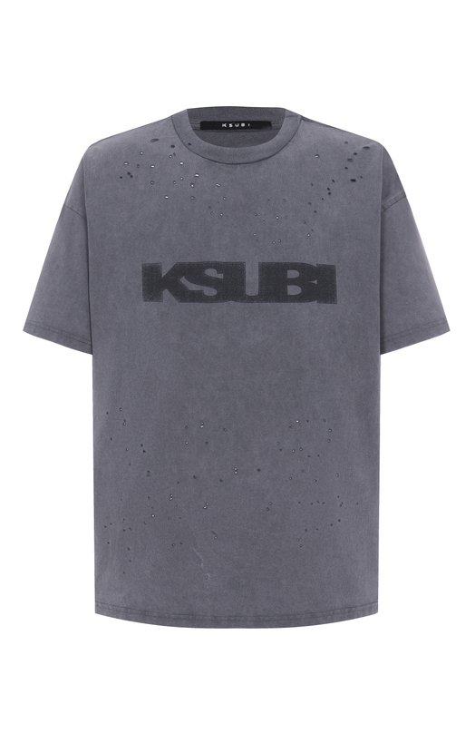 Хлопковая футболка Ksubi MPF25TE025 Серый MPF25TE025
