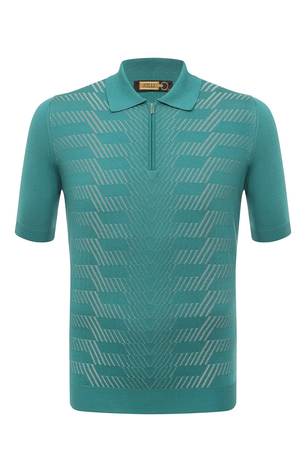 Поло из шелка и хлопка ZILLI, арт. MBZ-PZ072-DEGR1/MC01, фото 1
